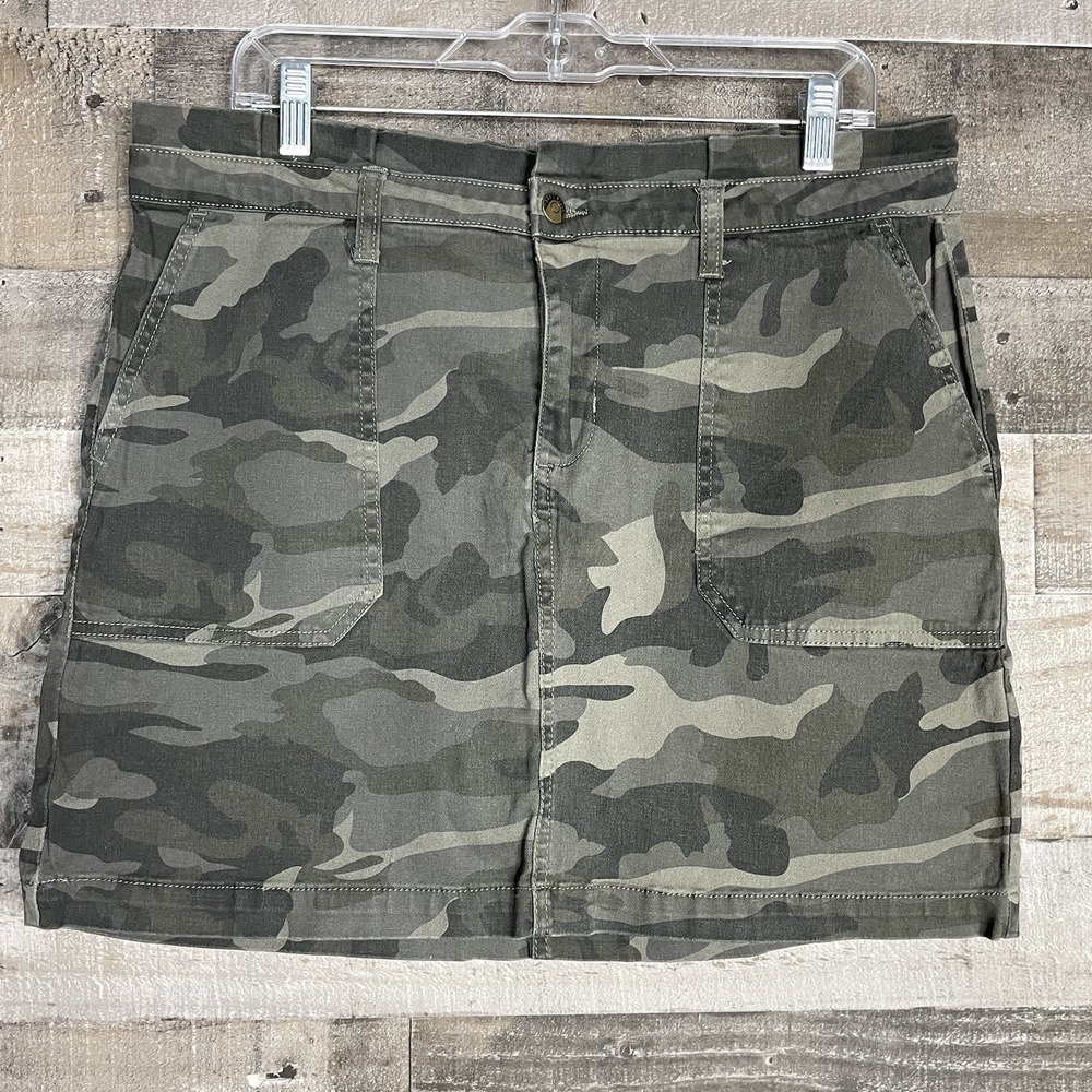 Blue Spice Skirt Womens 13 Camouflage Mini Utility Stretch Cotton Pockets Y2K